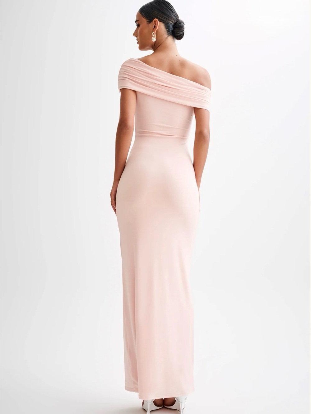 Off-Shoulder Blush Pink Dress